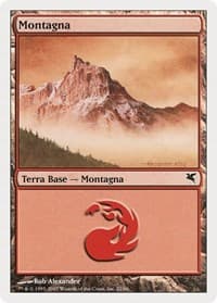 Mountain (Italian) - "Montagna" (D22) - Magic Encyclopedia 2005 (Salvat/Hachette) - Magic: The Gathering card