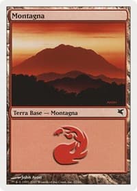Mountain (Italian) - "Montagna" (I22) - Magic Encyclopedia 2005 (Salvat/Hachette) - Magic: The Gathering card