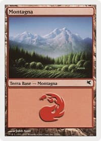 Mountain (Italian) - "Montagna" (I23) - Magic Encyclopedia 2005 (Salvat/Hachette) - Magic: The Gathering card