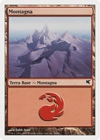 Mountain (Italian) - "Montagna" (I32) - Magic Encyclopedia 2005 (Salvat/Hachette) - Magic: The Gathering card