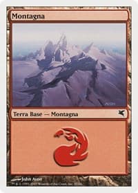 Mountain (Italian) - "Montagna" (C35) - Magic Encyclopedia 2005 (Salvat/Hachette) - Magic: The Gathering card