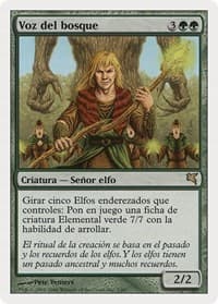 Voice of the Woods (Spanish) - "Voz del bosque" - Magic Encyclopedia 2005 (Salvat/Hachette) - Magic: The Gathering card