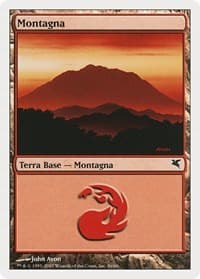 Mountain (Italian) - "Montagna" (C36) - Magic Encyclopedia 2005 (Salvat/Hachette) - Magic: The Gathering card