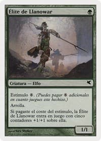 Llanowar Elite (Spanish) - "Élite de Llanowar" (B16) - Magic Encyclopedia 2005 (Salvat/Hachette) - Magic: The Gathering card