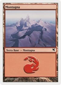 Mountain (Italian) - "Montagna" (D57) - Magic Encyclopedia 2005 (Salvat/Hachette) - Magic: The Gathering card