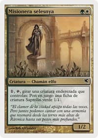 Selesnya Evangel (Spanish) - "Misionera selesnya" (J55) - Magic Encyclopedia 2005 (Salvat/Hachette) - Magic: The Gathering card