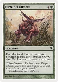 Strength in Numbers (Italian) - "Forza nel Numero" (J42) - Magic Encyclopedia 2005 (Salvat/Hachette) - Magic: The Gathering card