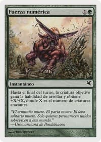 Strength in Numbers (Spanish) - "Fuerza numérica" (J42) - Magic Encyclopedia 2005 (Salvat/Hachette) - Magic: The Gathering card