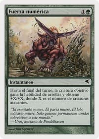 Strength in Numbers (Spanish) - "Fuerza numérica" (J52) - Magic Encyclopedia 2005 (Salvat/Hachette) - Magic: The Gathering card