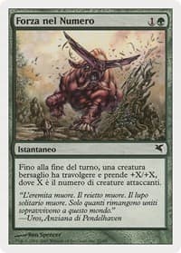 Strength in Numbers (Italian) - "Forza nel Numero" (J52) - Magic Encyclopedia 2005 (Salvat/Hachette) - Magic: The Gathering card