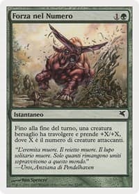 Strength in Numbers (Italian) - "Forza nel Numero" (J53) - Magic Encyclopedia 2005 (Salvat/Hachette) - Magic: The Gathering card