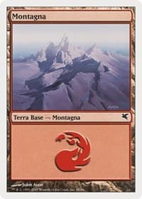 Mountain (Italian) - "Montagna" (C58) - Magic Encyclopedia 2005 (Salvat/Hachette) - Magic: The Gathering card