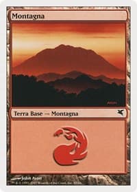 Mountain (Italian) - "Montagna" (D58) - Magic Encyclopedia 2005 (Salvat/Hachette) - Magic: The Gathering card