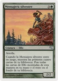 Sylvan Messenger (Spanish) - "Mensajera silvestre" (B15) - Magic Encyclopedia 2005 (Salvat/Hachette) - Magic: The Gathering card