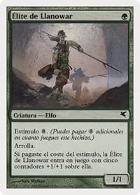Llanowar Elite (Spanish) - "Élite de Llanowar" (B17) - Magic Encyclopedia 2005 (Salvat/Hachette) - Magic: The Gathering card