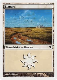 Plains (Spanish) - "Llanura" (C20) - Magic Encyclopedia 2005 (Salvat/Hachette) - Magic: The Gathering card
