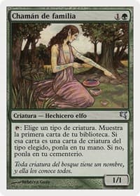 Bloodline Shaman (Spanish) - "Chamán de familia" - Magic Encyclopedia 2005 (Salvat/Hachette) - Magic: The Gathering card