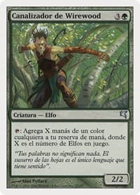 Wirewood Channeler (Spanish) - "Canalizador de Wirewood" - Magic Encyclopedia 2005 (Salvat/Hachette) - Magic: The Gathering card
