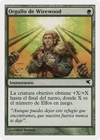 Wirewood Pride (Spanish) - "Orgullo de Wirewood" (B32) - Magic Encyclopedia 2005 (Salvat/Hachette) - Magic: The Gathering card