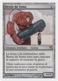 Beast of Burden (Italian) - "Bestia da Soma" - Magic Encyclopedia 2005 (Salvat/Hachette) - Magic: The Gathering card
