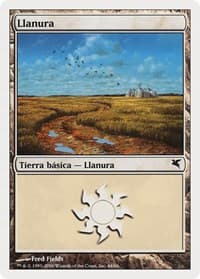 Plains (Spanish) - "Llanura" (C44) - Magic Encyclopedia 2005 (Salvat/Hachette) - Magic: The Gathering card