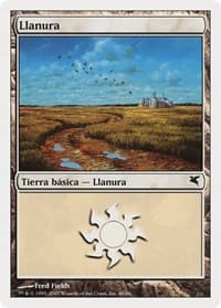 Plains (Spanish) - "Llanura" (J48) - Magic Encyclopedia 2005 (Salvat/Hachette) - Magic: The Gathering card