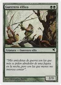 Elvish Warrior (Spanish) - "Guerrero elfico" (B41) - Magic Encyclopedia 2005 (Salvat/Hachette) - Magic: The Gathering card