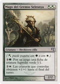 Selesnya Guildmage (Spanish) - "Mago del Gremio Selesnya" (J51) - Magic Encyclopedia 2005 (Salvat/Hachette) - Magic: The Gathering card
