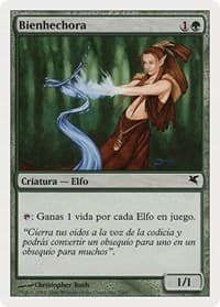 Wellwisher (Spanish) - "Bienhechora" - Magic Encyclopedia 2005 (Salvat/Hachette) - Magic: The Gathering card