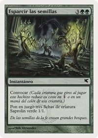 Scatter the Seeds (Spanish) - "Esparcir las semillas" - Magic Encyclopedia 2005 (Salvat/Hachette) - Magic: The Gathering card