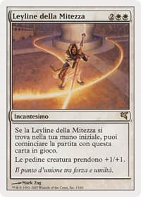 Leyline of the Meek (Italian) - "Leyline della Mitezza" - Magic Encyclopedia 2005 (Salvat/Hachette) - Magic: The Gathering card