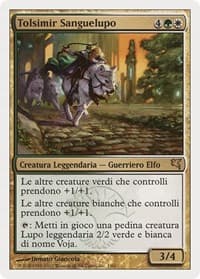 Tolsimir Wolfblood (Italian) - "Tolsimir Sanguelupo" - Magic Encyclopedia 2005 (Salvat/Hachette) - Magic: The Gathering card