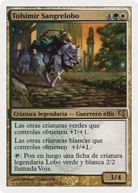 Tolsimir Wolfblood (Spanish) - "Tolsimir Sangrelobo" - Magic Encyclopedia 2005 (Salvat/Hachette) - Magic: The Gathering card