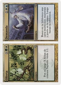 Supply // Demand (Spanish) - "Oferta // Demanda" (J16) - Magic Encyclopedia 2005 (Salvat/Hachette) - Magic: The Gathering card