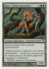 Mirri, Cat Warrior (Italian) - "Mirri, Gatta Guerriera" - Magic Encyclopedia 2005 (Salvat/Hachette) - Magic: The Gathering card