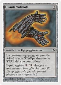 Vulshock Gauntlets (Italian) - "Guanti Vulshok" - Magic Encyclopedia 2005 (Salvat/Hachette) - Magic: The Gathering card