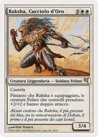 Raskha Golden Cub (Italian) - "Raksha, Cucciolo d'Oro" - Magic Encyclopedia 2005 (Salvat/Hachette) - Magic: The Gathering card