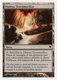 Terramorphic Expanse (Italian) - "Distesa Terramorfica" (L34) - Magic Encyclopedia 2005 (Salvat/Hachette) - Magic: The Gathering card