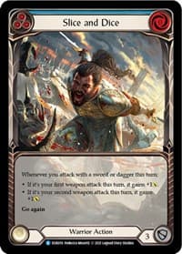 Slice and Dice (Blue) (Extended Art) - Everfest - Flesh and Blood TCG card