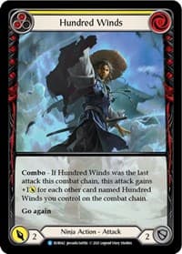 Hundred Winds (Yellow) (Extended Art) - Everfest - Flesh and Blood TCG card
