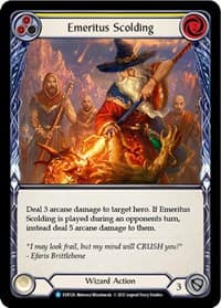 Emeritus Scolding (Yellow) - Everfest - Flesh and Blood TCG card
