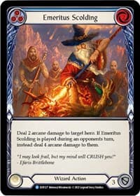 Emeritus Scolding (Blue) - Everfest - Flesh and Blood TCG card