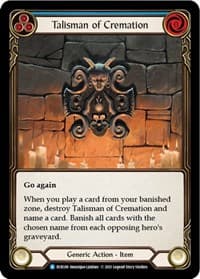 Talisman of Cremation - Everfest - Flesh and Blood TCG card