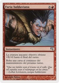 Balduvian Rage (Spanish) - "Furia balduviana" (I15) - Magic Encyclopedia 2005 (Salvat/Hachette) - Magic: The Gathering card