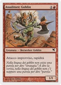 Goblin Striker (Italian) - "Assalitore Goblin" - Magic Encyclopedia 2005 (Salvat/Hachette) - Magic: The Gathering card