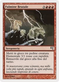 Feral Lightning (Italian) - "Fulmine Brutale" (I2) - Magic Encyclopedia 2005 (Salvat/Hachette) - Magic: The Gathering card