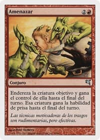 Threaten (Spanish) - "Amenazar" (I26) - Magic Encyclopedia 2005 (Salvat/Hachette) - Magic: The Gathering card