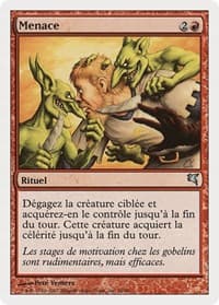 Threaten (French) - "Menace" (I26) - Magic Encyclopedia 2005 (Salvat/Hachette) - Magic: The Gathering card