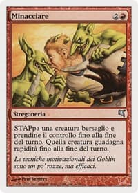 Threaten (Italian) - "Minacciare" (I27) - Magic Encyclopedia 2005 (Salvat/Hachette) - Magic: The Gathering card