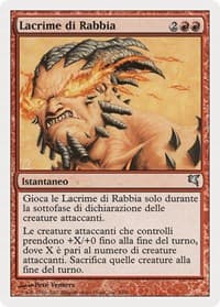 Tears of Rage (Italian) - "Lacrime di Rabbia" - Magic Encyclopedia 2005 (Salvat/Hachette) - Magic: The Gathering card